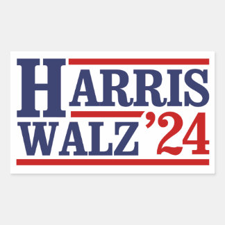 Pegatina Rectangular Harris Walz '24
