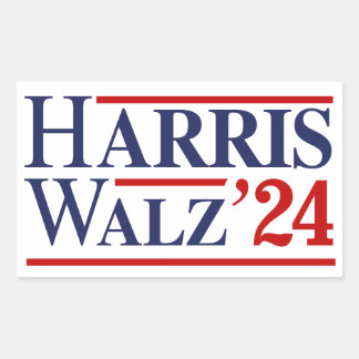 Pegatina Rectangular Harris Walz '24