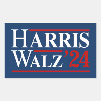 Pegatina Rectangular Harris Walz '24