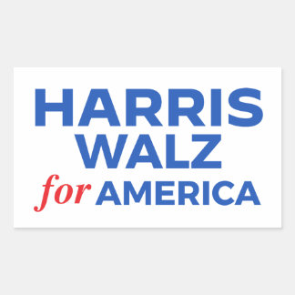 Pegatina Rectangular Harris Walz para América