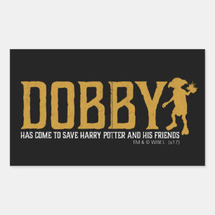 Pegatina Rectangular Harry Potter   Dobby Save Harry Potter