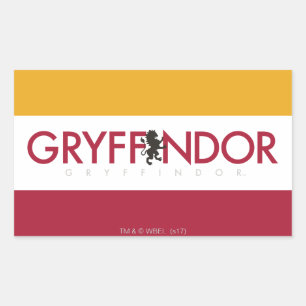 Pegatina Rectangular Harry Potter   Gryffindor House Pride Crest