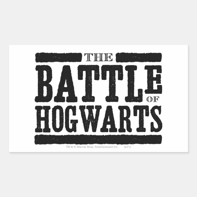 Pegatina Rectangular Harry Potter Spell | La batalla de Hogwarts (Anverso)