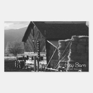 Pegatina Rectangular Hay Barn