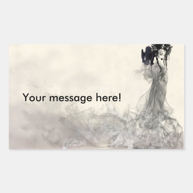 Pegatina Rectangular Hechicero (Anverso)