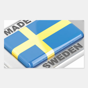 Pegatina Rectangular Hecho en Suecia