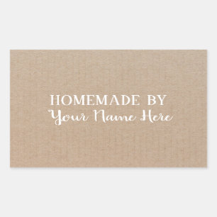 Pegatina Rectangular Hechos En Casa Por La Artesanía Vintage Cookie Cak