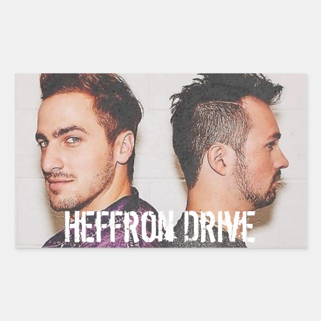 Pegatina Rectangular Heffron Drive (Anverso)