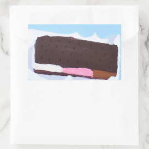 Pegatina Rectangular Helado