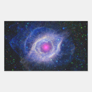 Pegatina Rectangular Helix Nebula NASA Purple