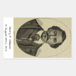 Pegatina Rectangular Henry F. Williams