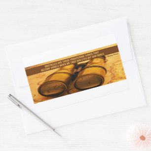 Pegatina Rectangular Henry Ford cita Inspiradora "Obstáculos"