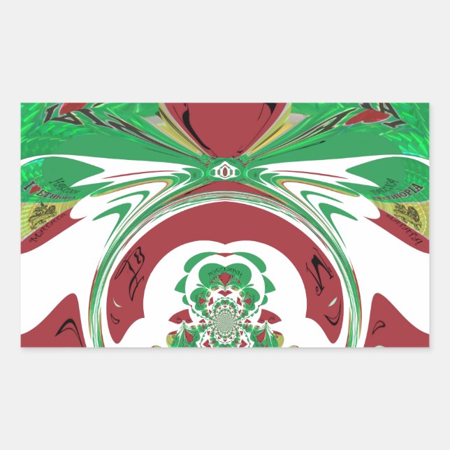 Pegatina Rectangular Hermosa Etiopía Encantadora Hakuna Matata Amo Hea (Anverso)