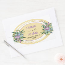 Hermoso Boda Botánico Púrpura