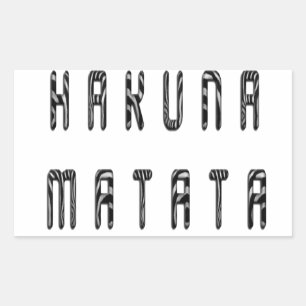 Pegatina Rectangular Hermoso diseño de arte con estampado de cebra