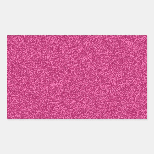 Pegatina Rectangular Hermoso efecto purpurina rosa cálido (Anverso)