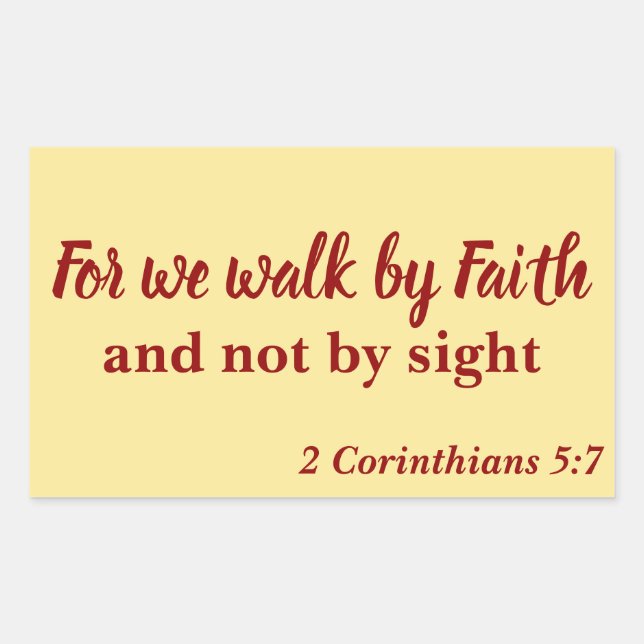 Pegatina Rectangular Hermoso Fe No a la Vista (Anverso)