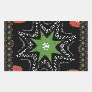 Pegatina Rectangular Hermoso fondo de estrellas de remolque Imprimir ve