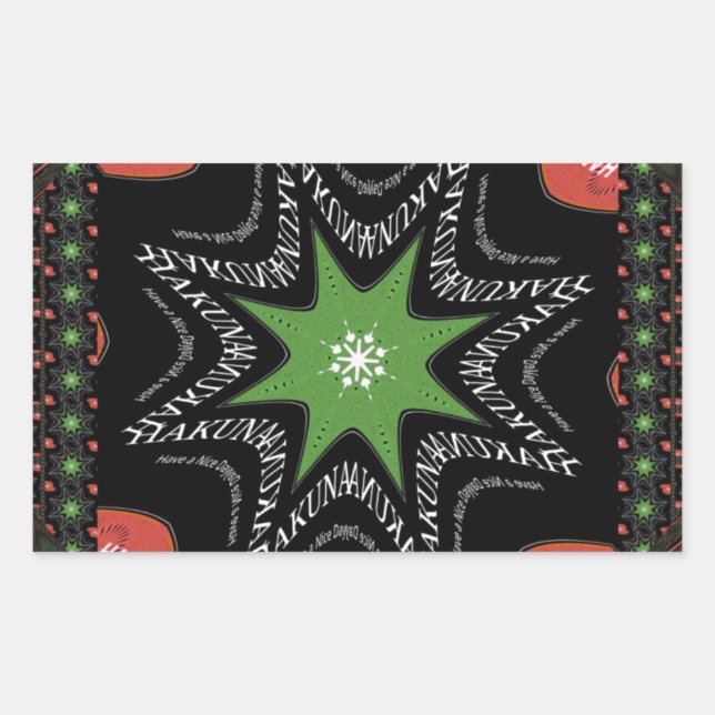 Pegatina Rectangular Hermoso fondo de estrellas de remolque Imprimir ve (Anverso)