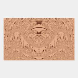 Pegatina Rectangular Hermoso patrón vectorial de la cabeza del león afr