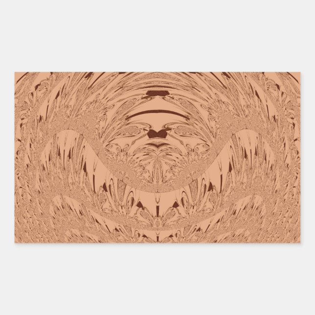 Pegatina Rectangular Hermoso patrón vectorial de la cabeza del león afr (Anverso)