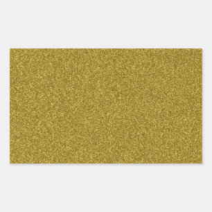 Pegatina Rectangular Hermoso purpurina dorado fashinable amarillo