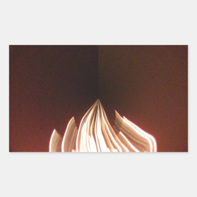 Pegatina Rectangular Hermoso resumen del arte de la llama (Anverso)