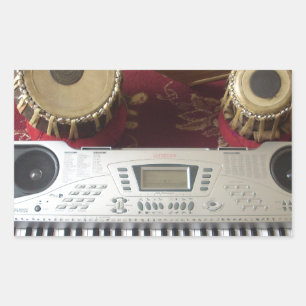 Pegatina Rectangular Hermoso rincón creativo: Tapiz musical