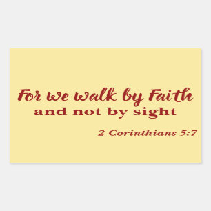 Pegatina Rectangular Hermoso We Faith no a la vista