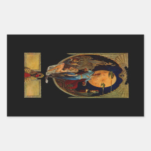 Pegatina Rectangular Héroe de Ciencia Ficción