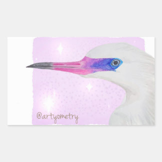 Pegatina Rectangular Heron