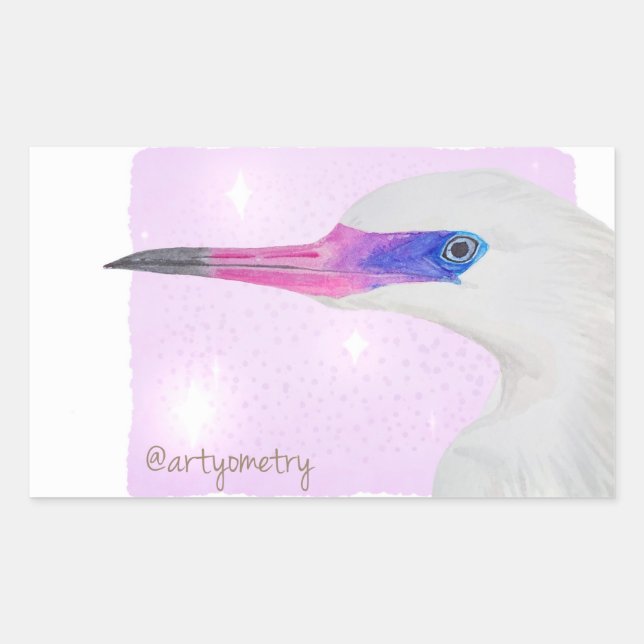 Pegatina Rectangular Heron (Anverso)