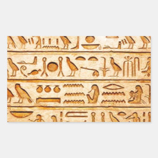 Pegatina Rectangular hieroglyphics hieroglifos