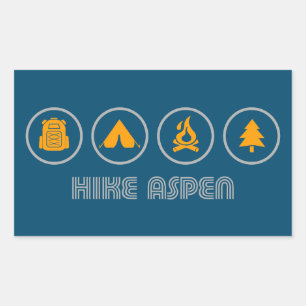 Pegatina Rectangular Hike Aspen Colorado