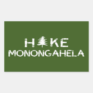 Pegatina Rectangular Hike Monongahela West Virginia Tree