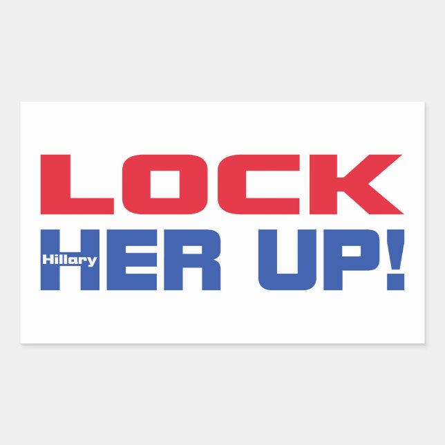 PEGATINA RECTANGULAR HILLARY LA BLOQUEA (Anverso)