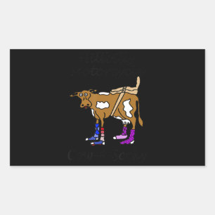 Pegatina Rectangular Hillbilly Motorcycle Funny Cow Gift Para Bicicleta