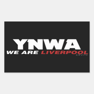 Pegatina Rectangular Hinchas de liverpool