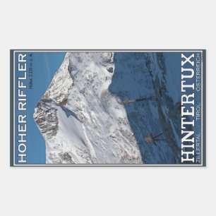 Pegatina Rectangular Hintertux - Hoher Riffler