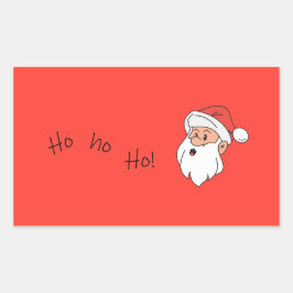 Pegatina Rectangular Ho ho ho santa clause