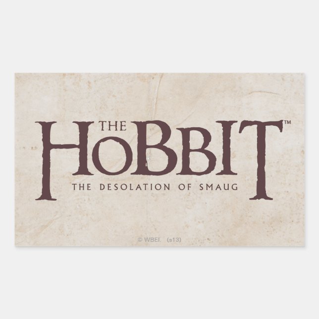 Pegatina Rectangular Hobbit Logo - Dark (Anverso)