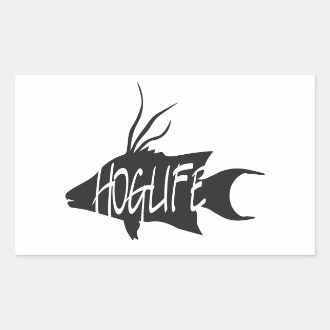 Pegatina Rectangular HogLife (Hogfish) Vinil Decal (Anverso)