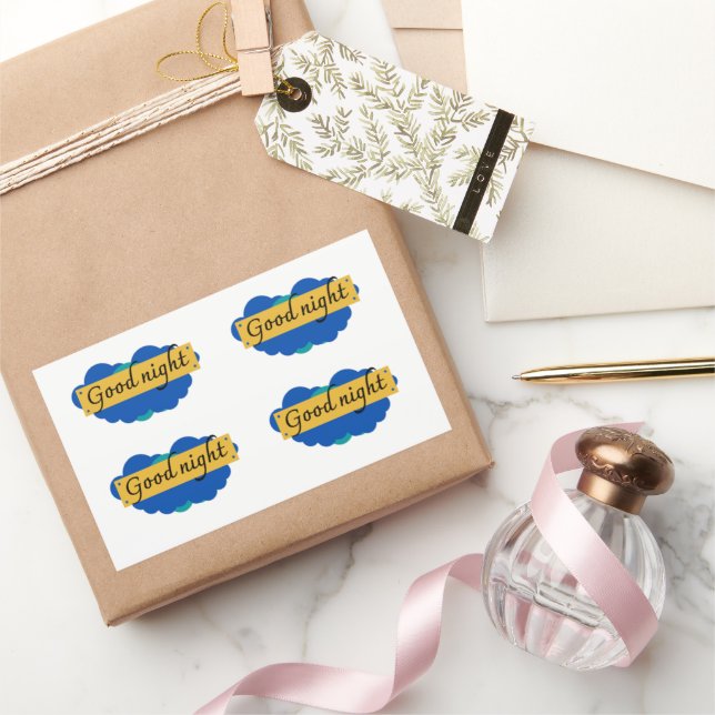 Pegatina Rectangular Hoja de pegatinas de Diario de Buenas Noches (Regalar)