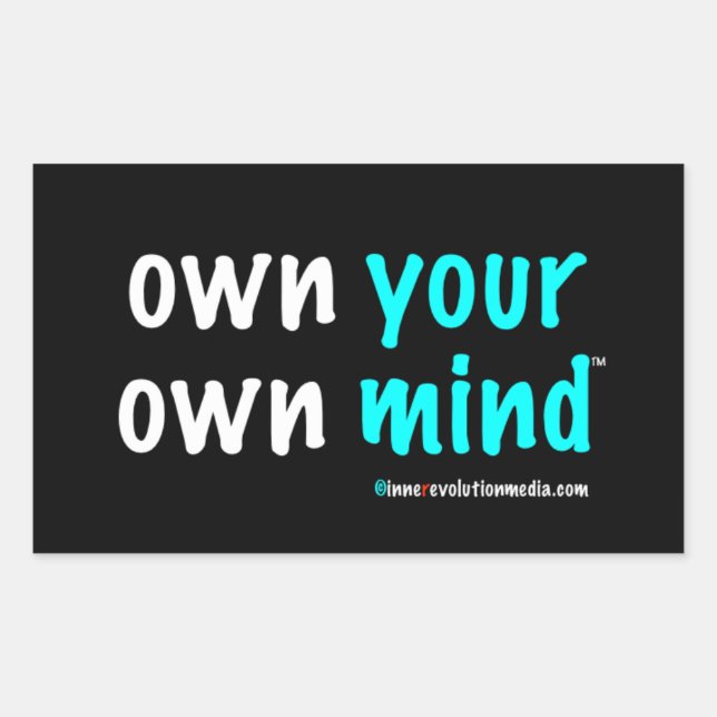 Pegatina Rectangular Hoja de Stickers Own Your Own Mind™ (Anverso)
