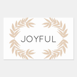 Pegatina Rectangular Hojas alegres