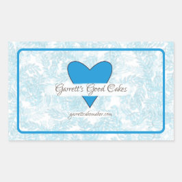 Pegatina Rectangular Hojas y corazones florales
