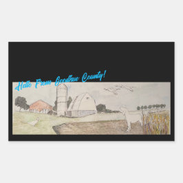 Pegatina Rectangular Hola Del Condado De Goodhue