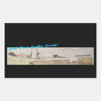 Pegatina Rectangular Hola Del Condado De Goodhue