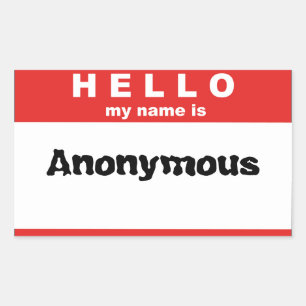 Pegatina Rectangular Hola Mi Nombre Es