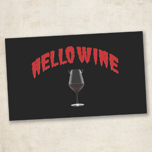 Pegatina Rectangular Hola Vino - Paquete de Stickers de Halloween